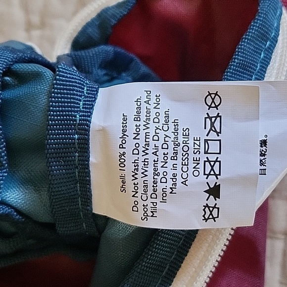 Nwot Eddie Bauer Packable Teal, Cream Maroon Fanny Pack Will Fit Up To 42" Waist - Picture 4 of 7